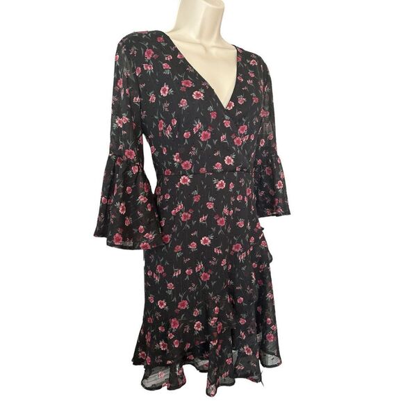 Altar'd State Black and Pink Floral Mini Dress - Picture 2 of 13